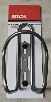 New!! Silca Sicuro Titanium Bicycle Bottle Cage V2 Raw Ti Handmade In U.S.A.!! - Image 1 of 3