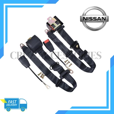 For All Nissan Replacement Car Seat Belt Adjustable 3 Point - Image 1 of 4