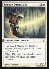 4X KITSUNE DAWNBLADE WHITE SAVIORS OF KAMIGAWA MTG MAGIC NM X4 (yourdeckbuilder)