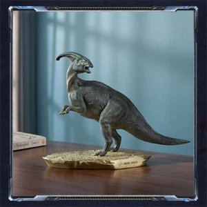 TONGSHIFU Parasaurolophus Model Brass Dinosaur Statue Hadrosauridae GK Decor - Picture 1 of 11