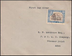 ADEN - 1945 CAPTURE OF ADEN 1839 CAPTAIN RUNDLE SCOTT#23a - FDC - Picture 1 of 4