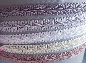 QUALITY 12 MM DECORATIVE TRIM SILKY TAPE BRAID CRAFT UPHOLSTERY GIMP CORD SEWING - Picture 1 of 26