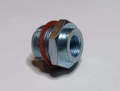 Self-Tapping 7/8" Carburetor Fuel Inlet Thread Bypass Fitting 5/16" Fuel Line - Image 1 of 4