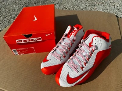 New with Box NIKE Alpha Pro 2 3/4 TD Football Cleats Orange & White - Image 1 of 3