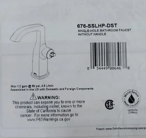 Delta 676-SSLHP-DST Stryke 1.2 GPM 1 Hole Faucet - HANDLE included - Picture 1 of 6