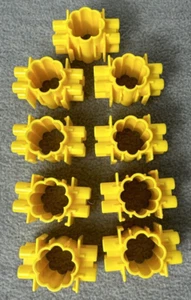 Quercetti Skyrail Roller Coaster 9 Yellow Replacement Track Support Connectors - Picture 1 of 4