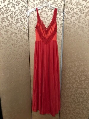 Camisón OLGA Vintage Rojo Encaje Body Seda 9295 Talla P Foto 1 de 4