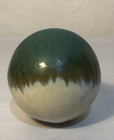 Modern Rustic Ocean Green Pottery Round Sphere Orb 4”