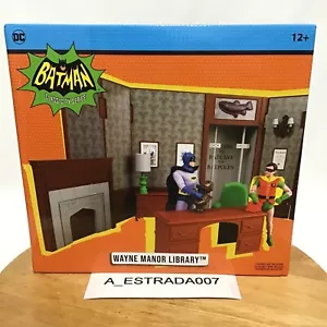 McFarlane Toys DC Retro BATMAN Classic TV Series 1966 Wayne Manor Library New! - Picture 1 of 12