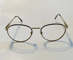Vintage Tura Mod 856 Brown and Gold Eyeglass Frame Eyeglasses - Picture 1 of 12