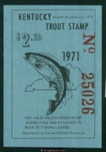 KY Trout 1 mint, NH, VF - Picture 1 of 1