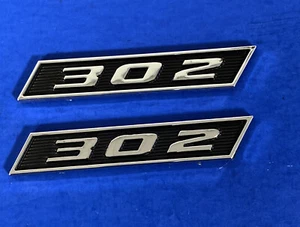 302 Engine Cubic Inch Call Out Hood Scoop Emblems - Picture 1 of 2