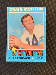Vintage 1971 Topps Craig Morton Football Card #171 - Dallas Cowboys / EX-MT