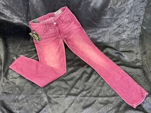 Jeans denim siwy Hannah slim crop da donna taglia 27 (nuovi) viola viola - Foto 1 di 7