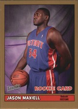 2005-06 Bazooka Gold Detroit Pistons Basketball Card #198 Jason Maxiell
