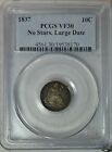 1837 Seated dime, No Stars, PCGS VF30..........Type Coin Company