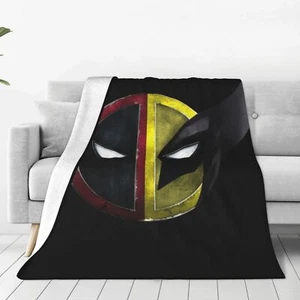 Deadpool Wolverine Flannel Fleece Soft Throw Blanket Fluffy Plush for Bed Sofa - Picture 1 of 49