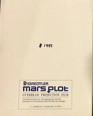 Staedtler Mars Plot Overhead Projection Film #937 811SCL Long Drive - Image 1 of 4