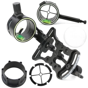 Compuesto de mira de arco de tiro con arco 1 pin 4X 6X 8X lente pasador único 0,019" caza ajustable - Imagen 1 de 20