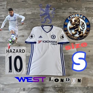 🇬🇧Adidas Chelsea FC Eden  Hazard#10 2016/17  Third  Jersey Size S EPL Patch  - Picture 1 of 13