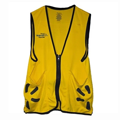 Walmart Employee Unisex Size Small Yellow "Proud Associate" Spark Vest  - Image 1 of 4