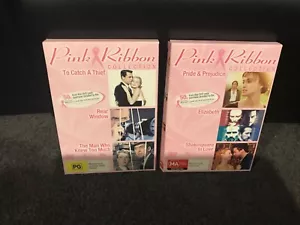 2 x Pink Ribbon Collection Rear Window/Catch Thief/Pride & Prejudice DVD Reg4 - Picture 1 of 2