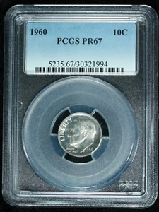 1960 PCGS PR67 Roosevelt Dime  item#1994 - Picture 1 of 3
