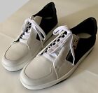 NIB Size 10.5  Gucci’s Mens Sneakers Leather,  Lace Up & Side Zipper, MSRP $650