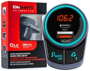 FM Transmitter Bluetooth BT 5.1 PD AUX Auto MP3 Player USB Ladegerät QC 3.0 KFZ - Bild 1 von 13
