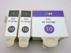 3PK Kodak 10 Black & Color Inkjet for ESP 9250 7250 5250 3250 5210 ESP 9 7 5 3 - Picture 1 of 2