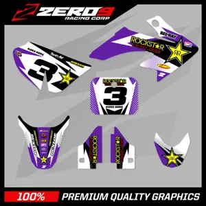 HONDA CRF 50 MOTOCROSS GRAPHICS MX KIT DE CALCOMANÍAS KIT ROCKSTAR PÚRPURA BLANCO - Imagen 1 de 6