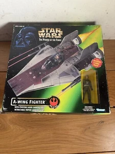Star Wars: Power of the Force A-Wing Fighter mit Pilotfahrzeug Neu OVP geöffnet - Bild 1 von 20