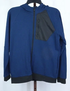 Athletic Works Boys Jacket Navy Long Sleeve Zip Front Hoodie Size XL 14-16 NWOT - Picture 1 of 3