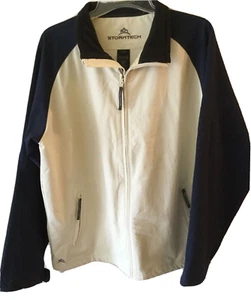 Stormtech Jacket Size Large Full Zip Color Block Cream Navy Nylon Spandex - Picture 1 of 8