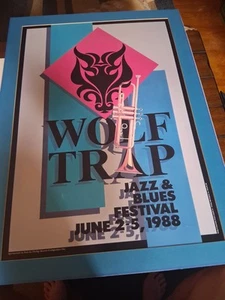 Konzert Poster 1988 Wolf Trap Jazz And Blues Festival Sponcered By Phillip Morri - Bild 1 von 11