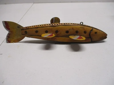 1940 WILLIAM FLANAGAN TROUT~UNUSUAL STYLE~ FISH SPEARING DECOY~ICE FISHING LURE - Image 1 of 4