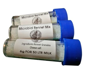 3 X Microbial Rennet & Cheese Salt Mix 6g | Rennin Cheese salt & Coagulant Tub - Picture 1 of 8