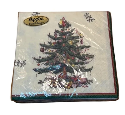 Spode C.R. Gibson Christmas Tree New Package of 16 Small 3-Ply Beverage Napkins - Image 1 of 4