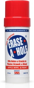 Erase-A-Hole Wall Repair Stick – Quick-Dry Nail & Screw Hole 6 Pack, White  - Picture 1 of 9