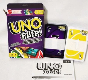 Mattel UNO Flip Double Sided Card Game for 2-10 Players Ages 7Y+ open box - Picture 1 of 10