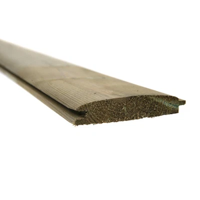 Log Lap Timber Cladding Treated   21mm x 88mm (3.5") Finished Size PACK OF 10 - Image 1 of 4