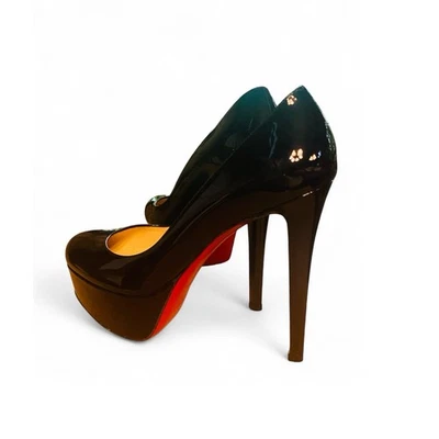 Christian Louboutin US Duty Free Women Round Toe Patent Leather Black  EU36 US6 - Image 1 of 4