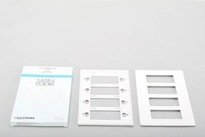 Lutron SC-4-SW 4-Gang Wallplate Decorator Style White 400-1811 Rev B - Picture 1 of 5