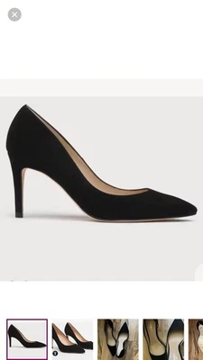 LK Bennett Clásico Floret Negro Gamuza Punta Canchas Mujer Talla 7.5 ¡Nuevo! Foto 1 de 4