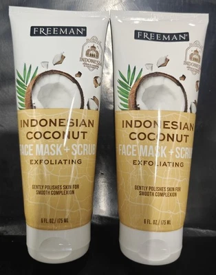 2 PACK FREEMAN INDONESIAN COCONUT FACE SCRUB EXFOLIATING - Image 1 of 2