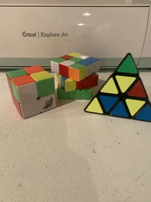Rubik’s Cube Three Pack, A 3x3, Triangle, And a 2x2￼￼ - Image 1 of 4