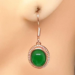 World Class 2.53ctw Emerald Silver Hook Earrings - Picture 1 of 4