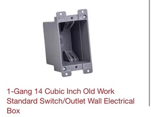 40 PC: Old Work 1-Gang 14 cu. in. Electrical Outlet & SwitchBoxwith Mount & Wire - Picture 1 of 6