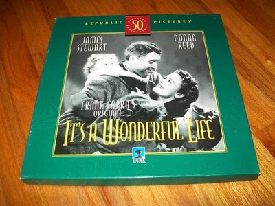 IT'S A WONDERFUL LIFE 2-Laserdisc LD BOXED SET 50TH ANNIVERSARY VERY RARE W/CD! - Image 1 of 4