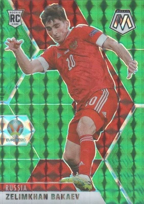 2020-21 Panini Mosaic UEFA Euro Mosaic Choice Red and Green #71 Zelimkhan Bakaev - Image 1 of 2